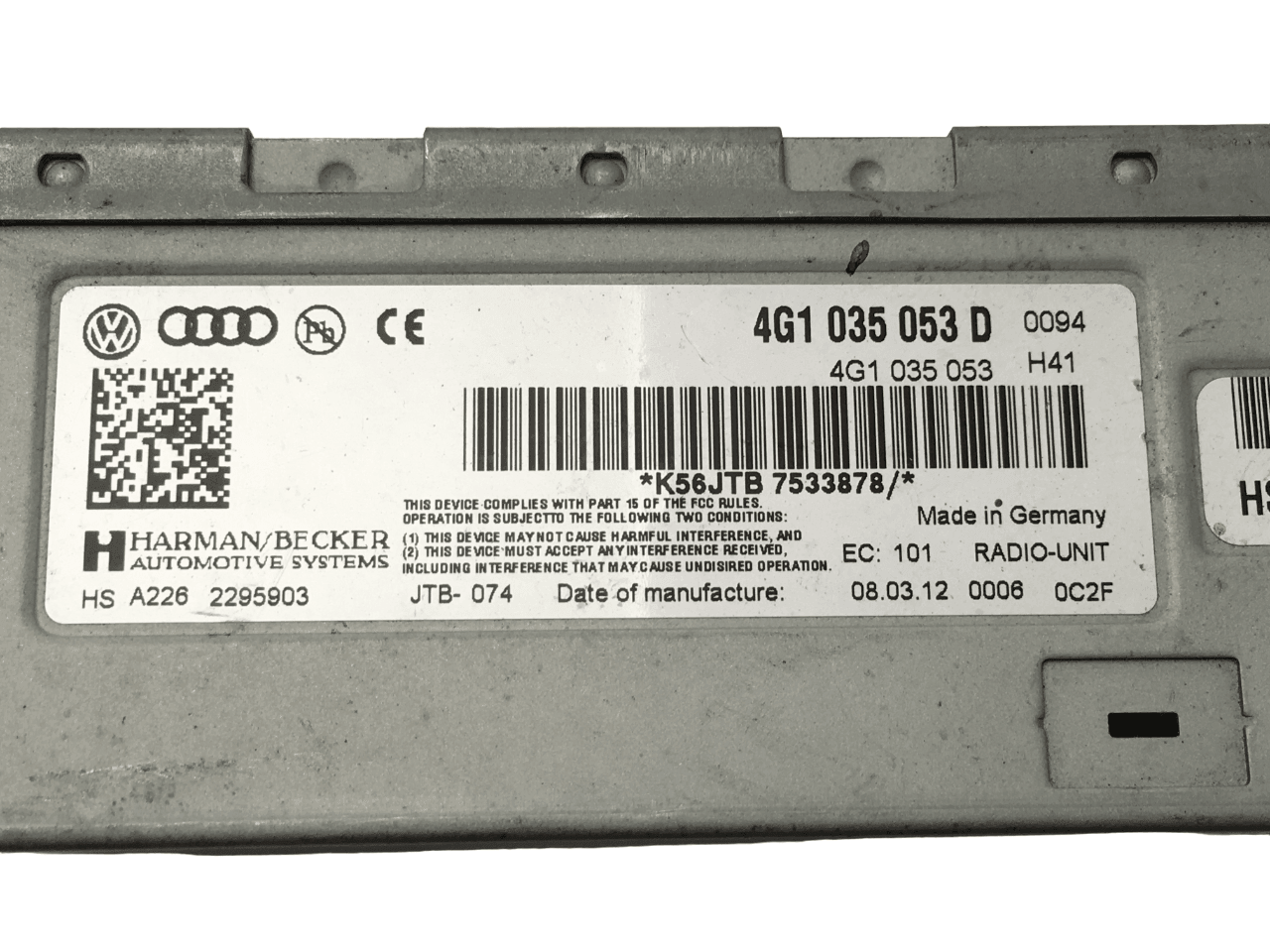 Modulo radio Audi 4G0035053D - 4G1035053D