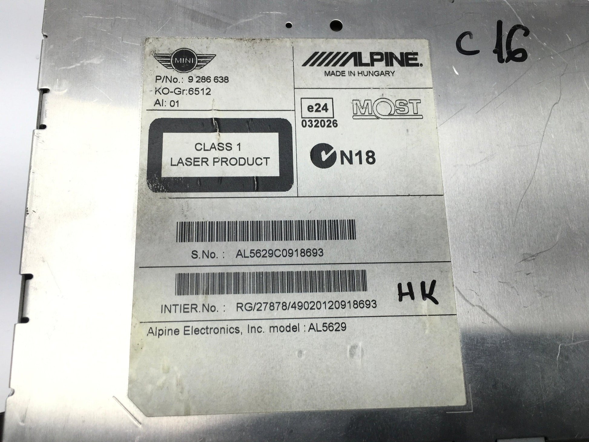 Modulo Radio CD Mini 9286638 - 9286638