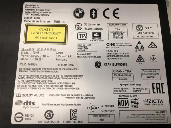 Modulo Radio Navegador Bmw X3 G01 G02 - 65125a071e3