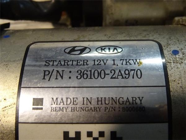 Motor de arranque hyundai kia 361002a970 - 361002a970