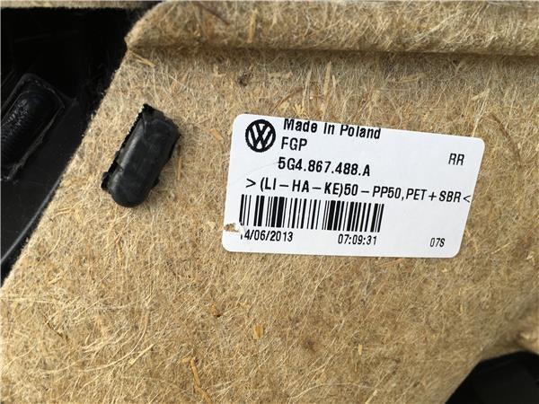 Panel puerta trasera derecha VW Golf VII