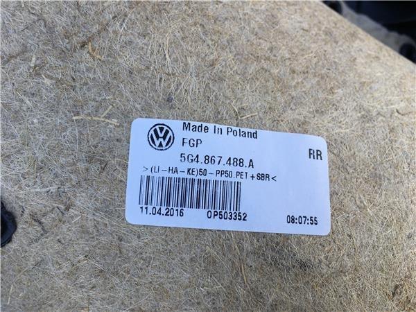 Panel puerta trasero derecho VW Golf VII