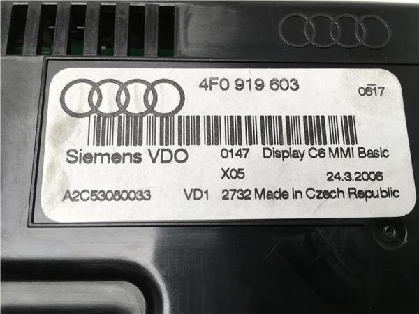 Pantalla Multifuncion Audi A6 4F 4f09196