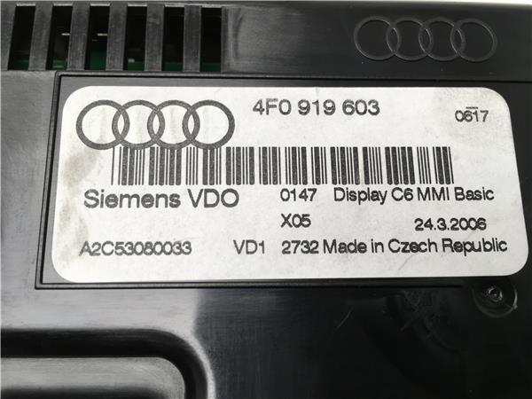 Pantalla Multifuncion Audi A6 4F 4f09196 - AutoRR 4f09196