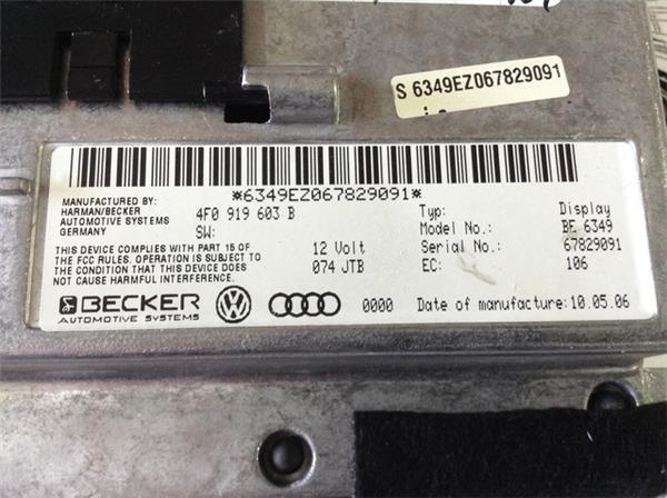 Pantalla multifuncion audi a6 4f - 4f0919603b