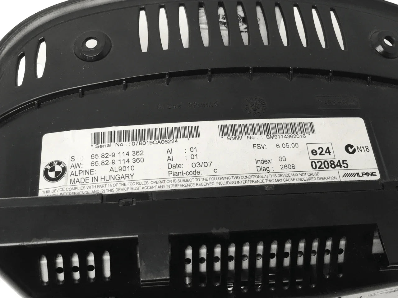 Pantalla multifunción BMW 9114362