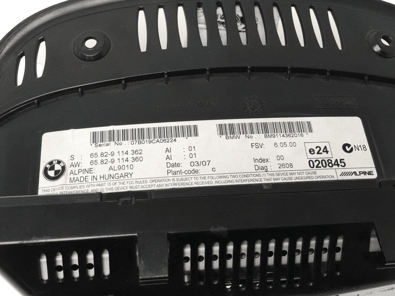 Pantalla multifunción BMW 9114362 - BM9114362016