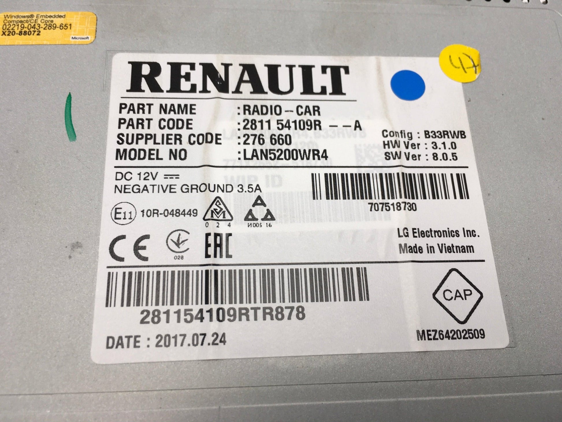 Pantalla navegación Renault 281154109R - 281154109R