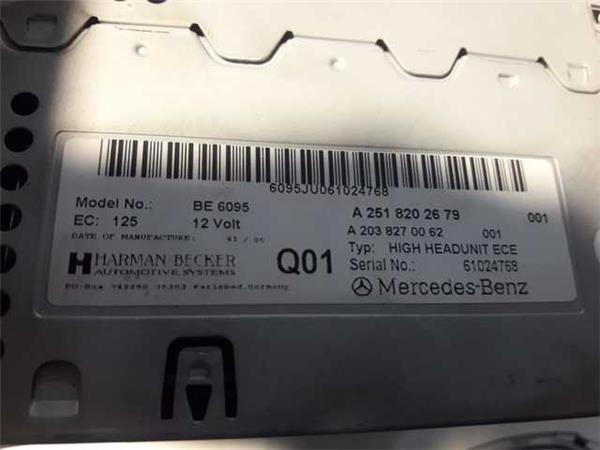 Pantalla navegador mercedes clase r - a2518202679