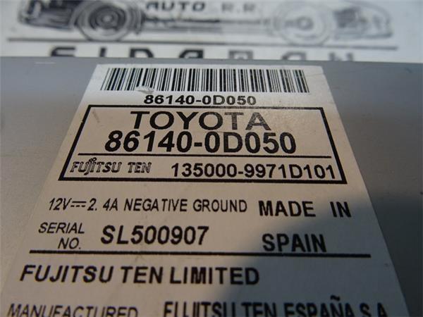 Pantalla radio cd toyota yaris iii - 861400d050