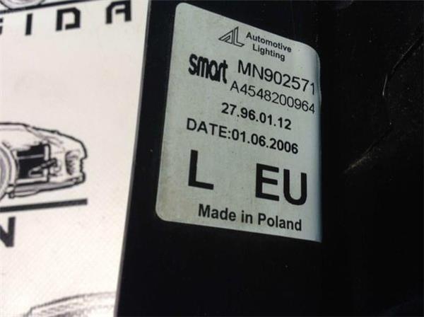 Piloto izquierdo smart forfour w454 - 