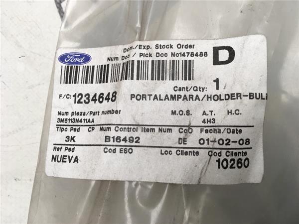 Portalamparas trasero derecho Ford C - Max - 1234648