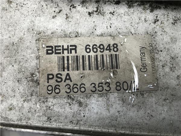 Radiador intercooler Peugeot 9636635380