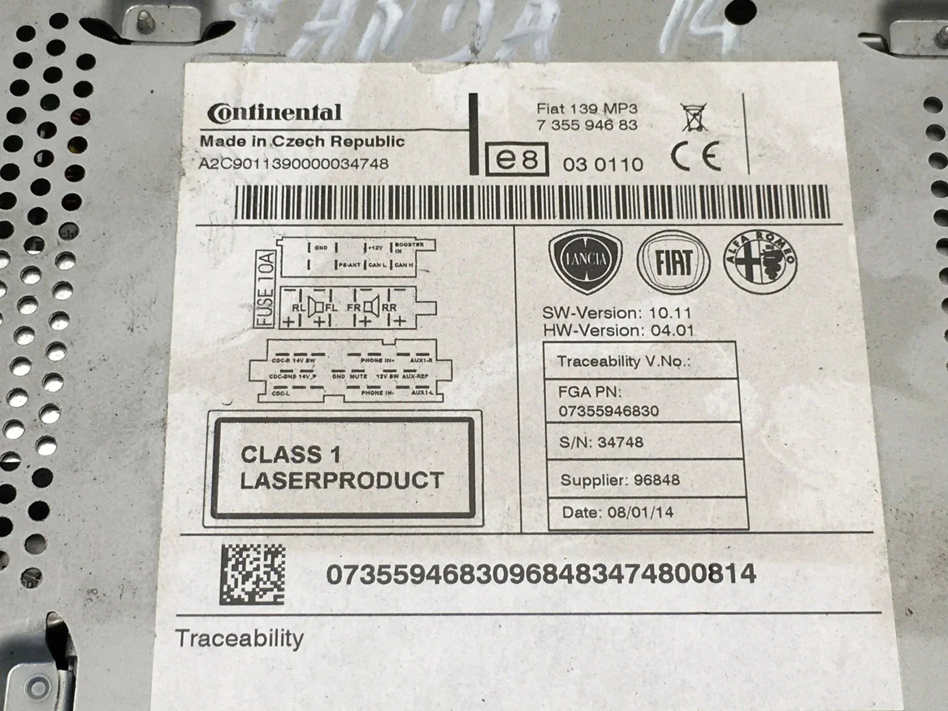 Radio CD Fiat Panda III