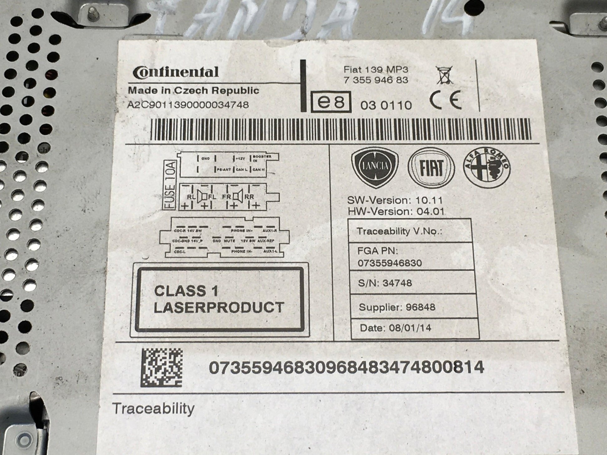 Radio CD Fiat Panda III - 735594683