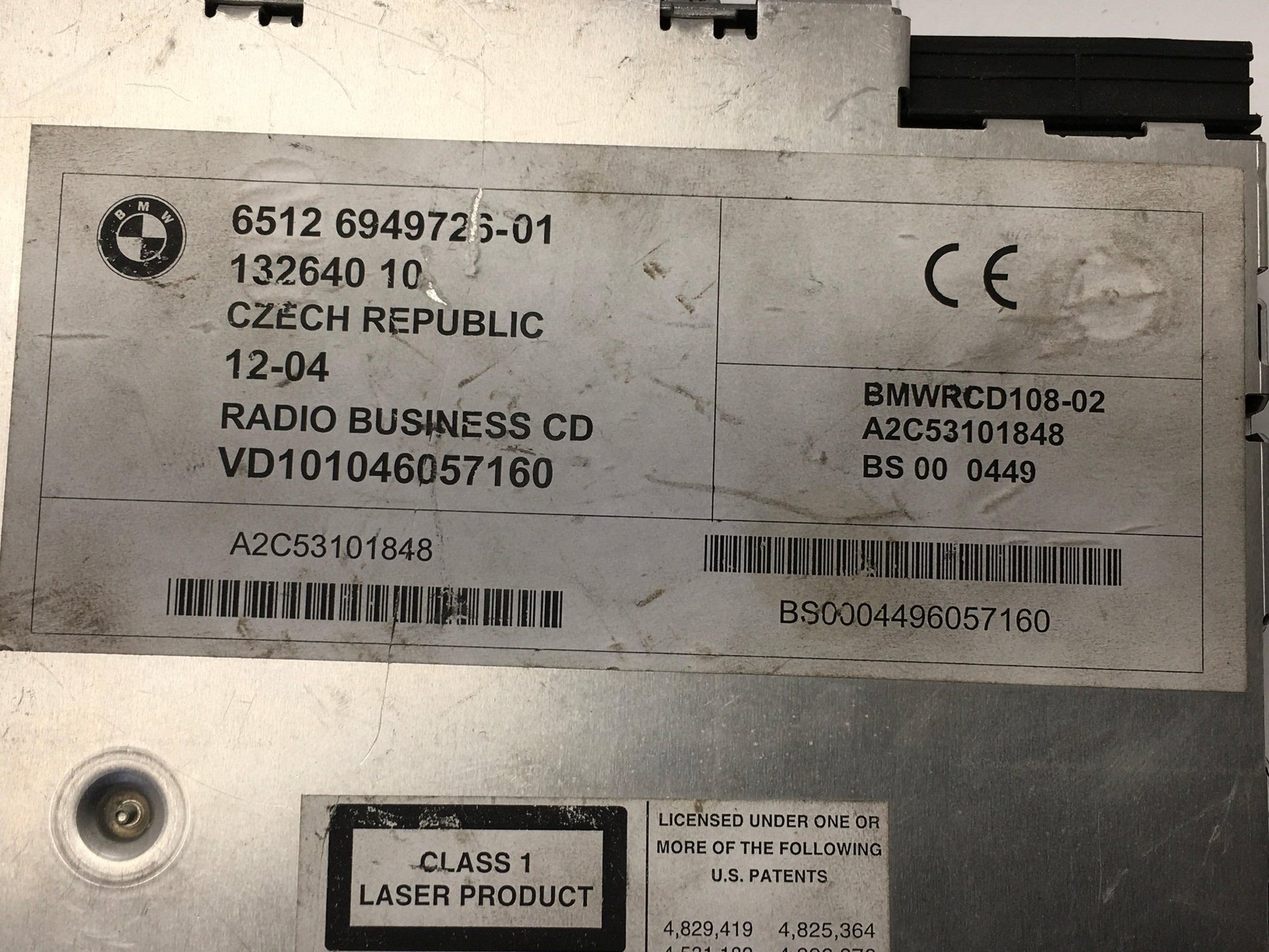 Radio CD Mini Cooper R50 6949726 - 13264010