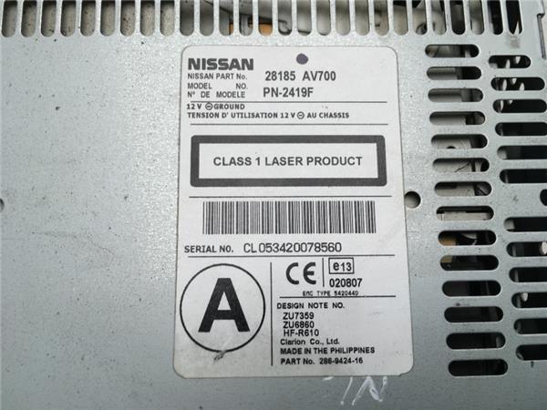 Radio CD Nissan 28185-av700 - 28185av700