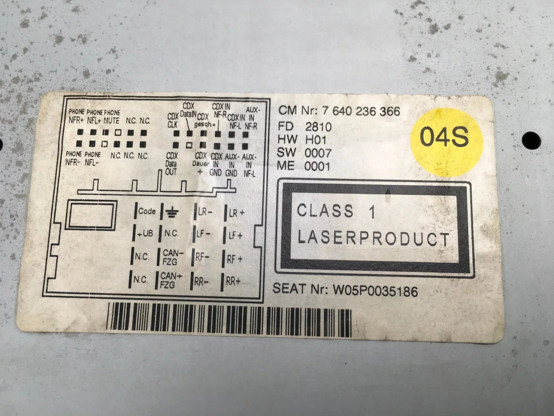 Radio CD Seat Leon 1P 7640236366