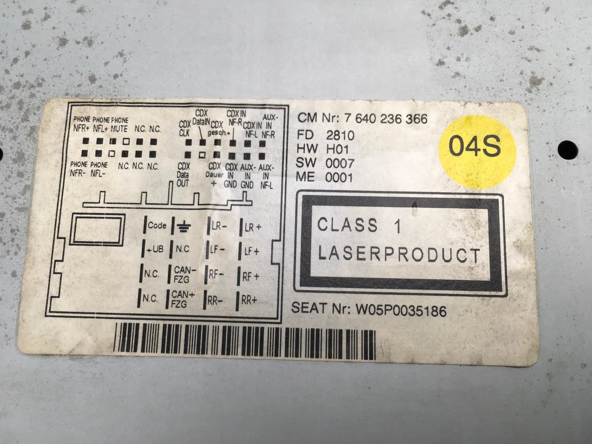 Radio CD Seat Leon 1P 7640236366 - 7640236366