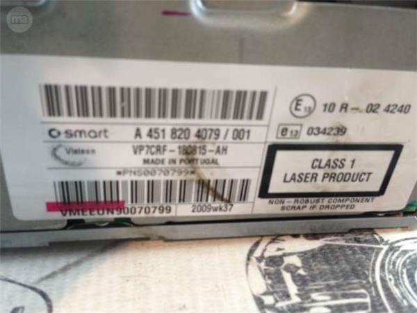 Radio cd smart fortwo w451 - a4518204079