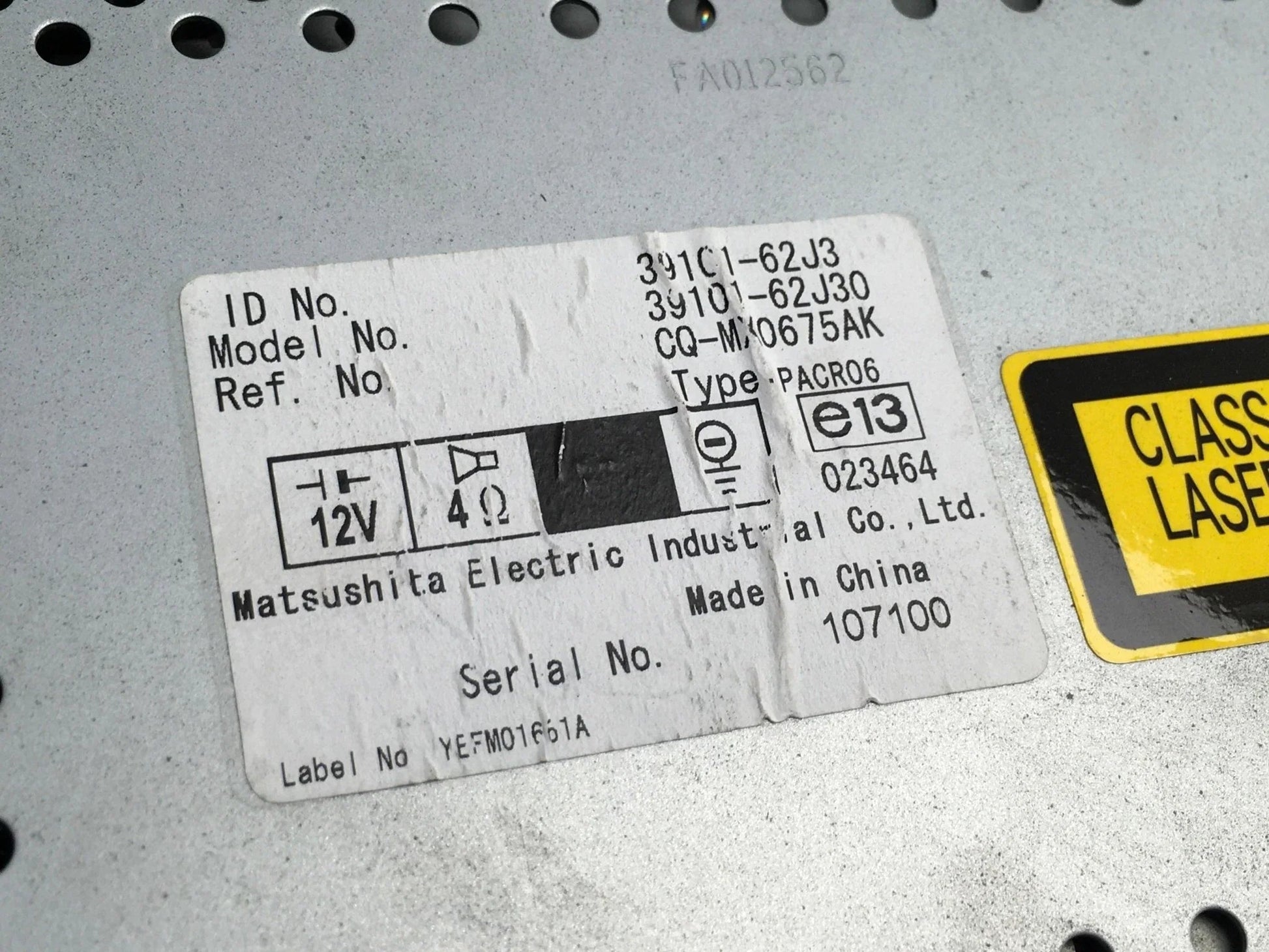 Radio CD Suzuki Swift III 39101-62j3