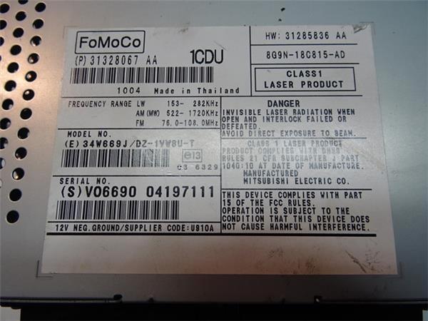RADIO CD VOLVO XC60 31285836 - 31285836