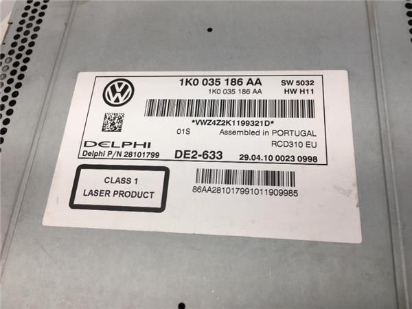 RADIO CD VW 1K0035186AA - 1K0035186AA