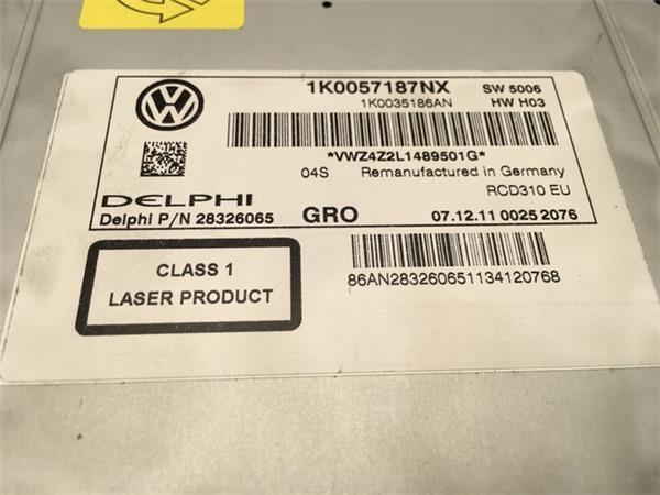 Radio cd vw golf vi rcd310 - 1k0057187nx