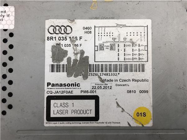 Sistema multimedia audi 8r1035186f - 8r1035186f