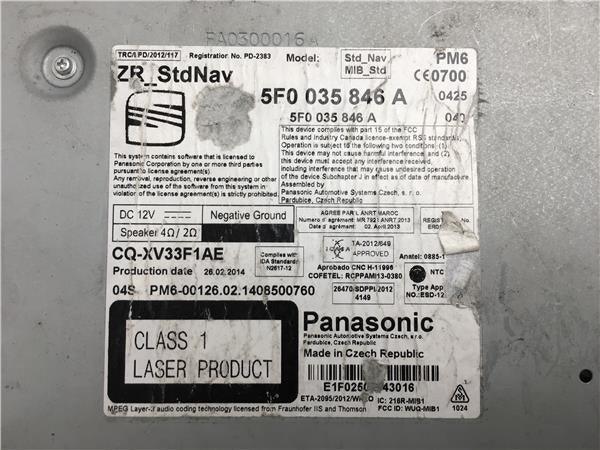 Sistema navegacion gps seat leon 5f - 5f0035846a