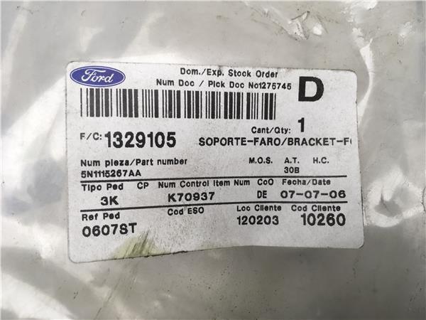 Soporte antinieblas izquierdo Ford Fusio - 5n1115267aa