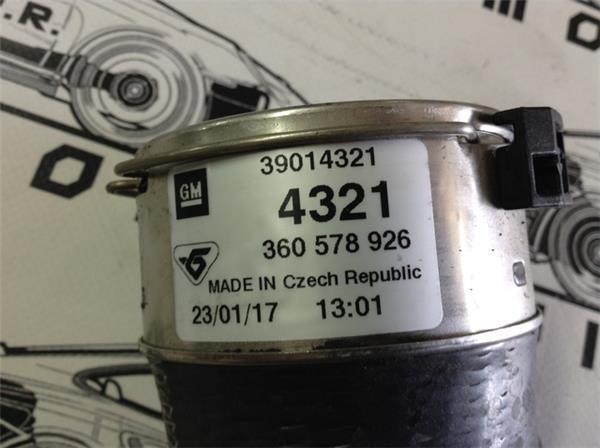 Tubo intercooler opel astra k 39014321 - 39014321