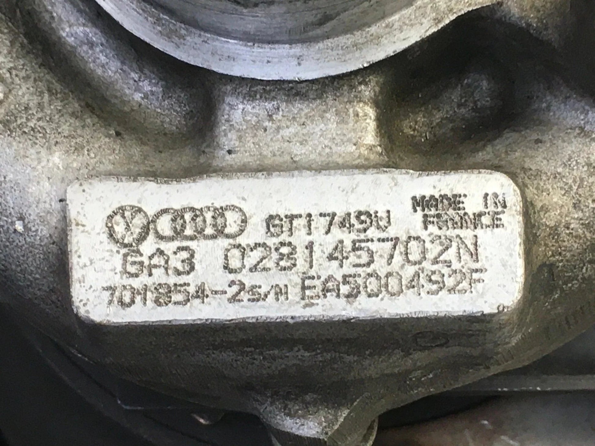 Turbo VW 028145702n