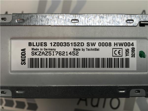 Unidad de radio skoda 1z0035152d